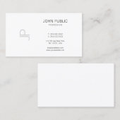 Monogrammed Modern Elegant Professional Plain Visitekaartje (Voorkant / Achterkant)