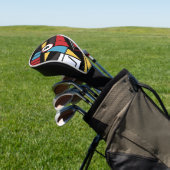 Monogrammed Modern Geometrisch Abstract Golfheadcover (Insitu)