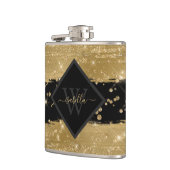 Monogrammed Modern Glitter Script Heupfles (Links)