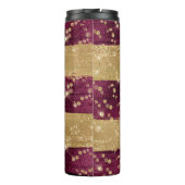 Monogrammed Modern Glitter Script Thermosbeker (Achterkant)