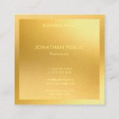 Monogrammed Modern Goud Elegant Trendy Sjabloon Vierkante Visitekaartje (Achterkant)