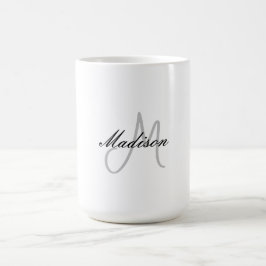 Monogrammed Modern Handschrift Naam Initiaal Koffiemok