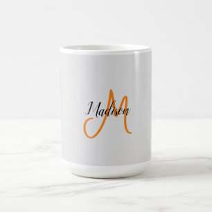 Monogrammed Modern Handschrift Naam Initiaal Koffiemok