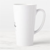 Monogrammed Modern Handschrift Naam Initiaal Latte Mok (Rechts)