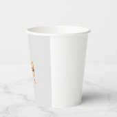 Monogrammed Modern Handschrift Naam Initiaal Papieren Bekers (Links)