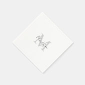 Monogrammed Modern Handschrift Naam Initiaal Servet (Hoek)