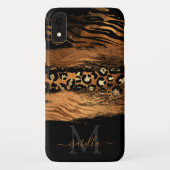 Monogrammed Modern Koperen Script Case-Mate iPhone Case (Achterkant)