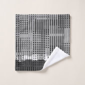 Monogrammed Modern Luxury Grey Abstract Bad Handdoek (Wasdoekje)