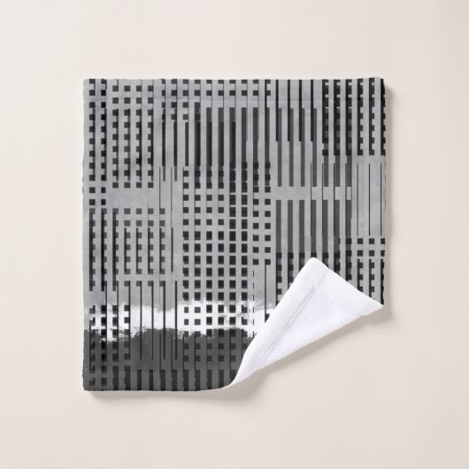 Monogrammed Modern Luxury Grey Abstract Bad Handdoek (Wasdoekje)