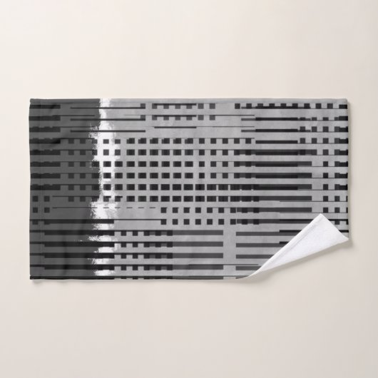 Monogrammed Modern Luxury Grey Abstract Bad Handdoek (Handdoek)