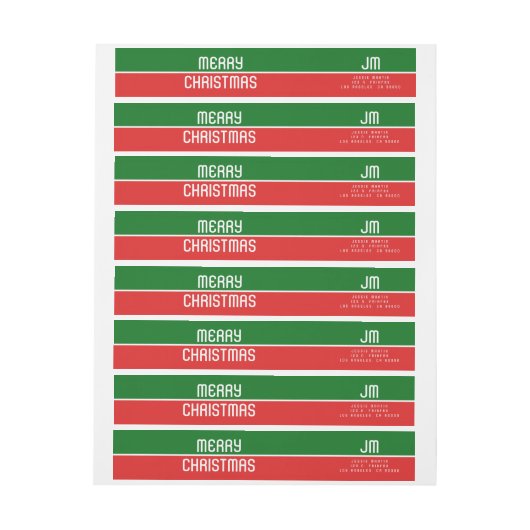 Monogrammed Modern  "Merry Kerstmis" (Vel)