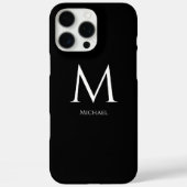 Monogrammed Modern Minimal Case-Mate iPhone Case (Achterkant)