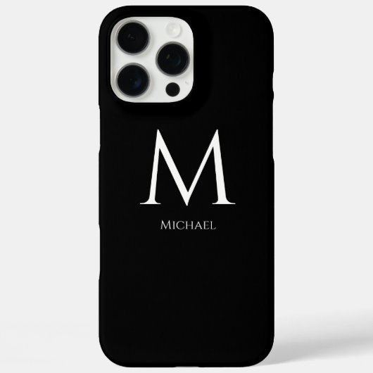 Monogrammed Modern Minimal Case-Mate iPhone Case (Achterkant)