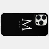 Monogrammed Modern Minimal Case-Mate iPhone Case (Achterkant (horizontaal))