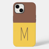 Monogrammed Modern Plain Initiaal Case-Mate iPhone Case (Achterkant)