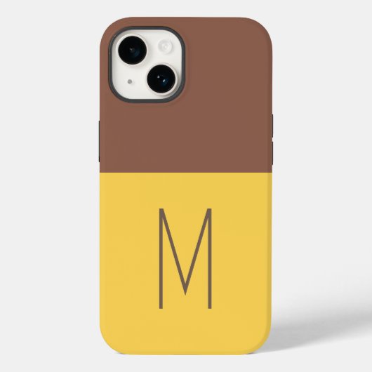 Monogrammed Modern Plain Initiaal Case-Mate iPhone Case (Achterkant)