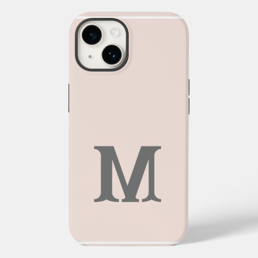 Monogrammed Modern Plain Initiaal Case-Mate iPhone Case (Achterkant)