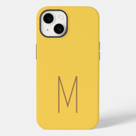 Monogrammed Modern Plain Initiaal Case-Mate iPhone Case (Achterkant)
