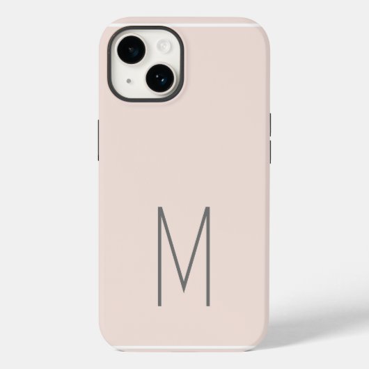 Monogrammed Modern Plain Initiaal Case-Mate iPhone Case (Achterkant)