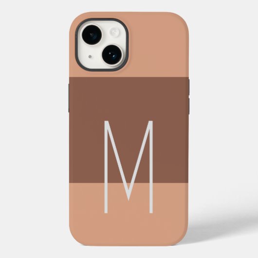 Monogrammed Modern Plain Initiaal Case-Mate iPhone Case (Achterkant)