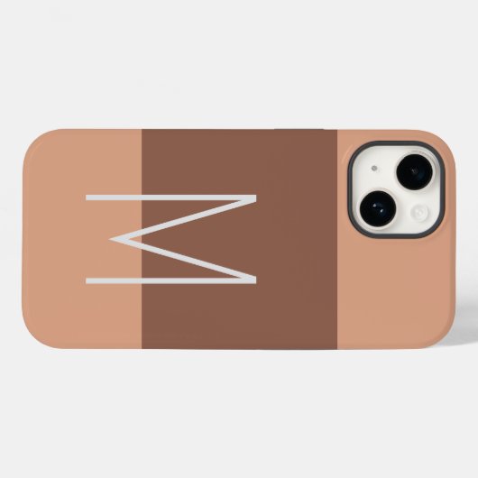 Monogrammed Modern Plain Initiaal Case-Mate iPhone Case (Achterkant (horizontaal))