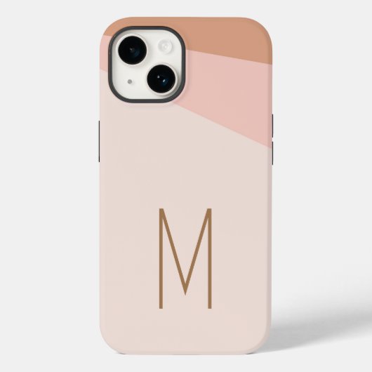 Monogrammed Modern Plain Initiaal Hoesje-Mate Case-Mate iPhone Case (Achterkant)