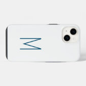 Monogrammed Modern Plain Initiaal iPhone Hoesje (Achterkant horizontaal)