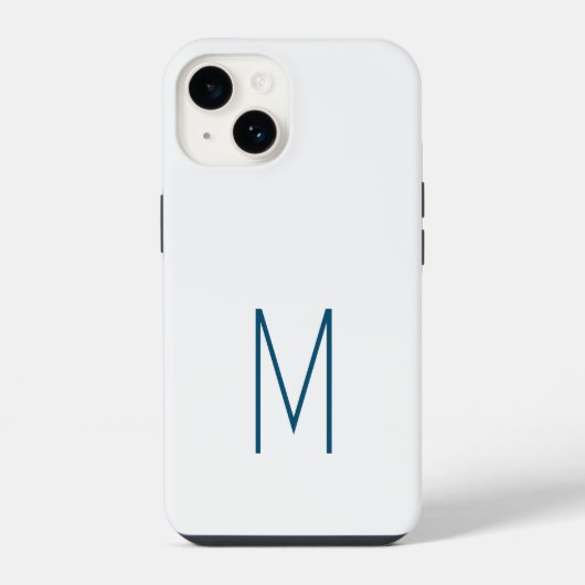 Monogrammed Modern Plain Initiaal iPhone Hoesje (Achterkant)