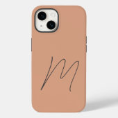 Monogrammed Modern Plain Initiaal Script Case-Mate iPhone Case (Achterkant)