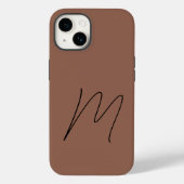 Monogrammed Modern Plain Initiaal Script Case-Mate iPhone Case (Achterkant)