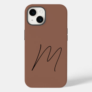 Monogrammed Modern Plain Initiaal Script Case-Mate iPhone 14 Hoesje