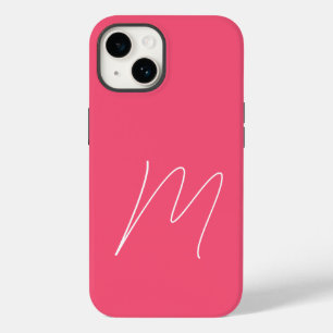 Monogrammed Modern Plain Initiaal Script Case-Mate iPhone 14 Hoesje
