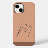 Monogrammed Modern Plain Initiaal Script Case-Mate iPhone Case (Achterkant)