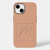 Monogrammed Modern Plain Initiaal Script Case-Mate iPhone Case (Achterkant)