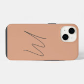 Monogrammed Modern Plain Initiaal Script iPhone Hoesje (Achterkant horizontaal)