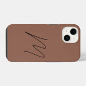 Monogrammed Modern Plain Initiaal Script iPhone Hoesje (Achterkant horizontaal)