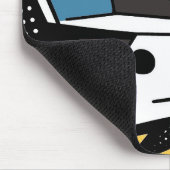 Monogrammed Modern Rood & Zwart Geometrisch Abstra Muismat (Hoek)