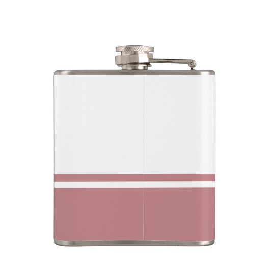 Monogrammed Modern Script Dusty Roos Heupfles (Achterkant)