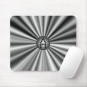 Monogrammed Modern Stylish Black White Silver Muismat (Met muis)