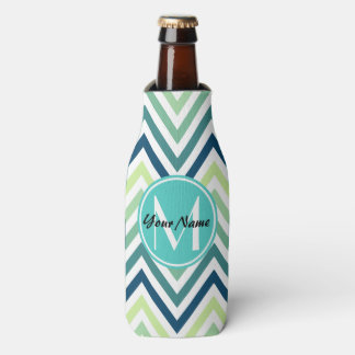 Monogrammed Modern Trendy Chevron Pattern Gifts Flesjeskoeler