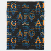 Monogrammed Moderne Collage van Initialen & Namen Fleece Deken (Voorkant)