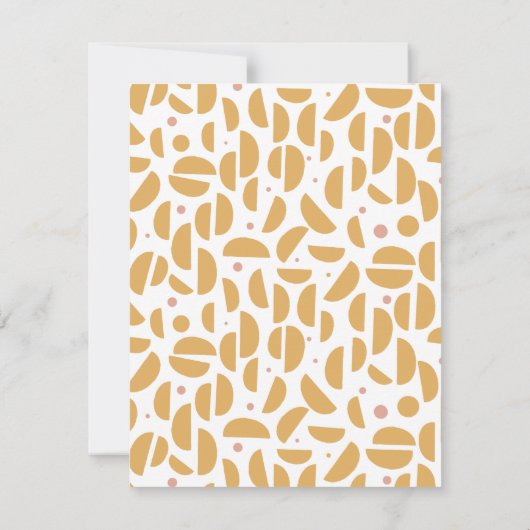 Monogrammed Moderne Dijon Geel Custom Notitiekaartje (Achterkant)