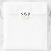 Monogrammed Moderne Eenvoudige en Minimalistische  Ronde Sticker (Tas)