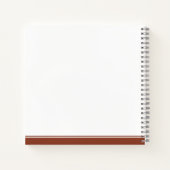 Monogrammed Moderne Elegant Script Rust Notitieboek (Achterkant)
