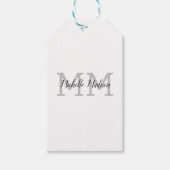 Monogrammed Moderne Handschrifsnaam Initialen Cadeaulabel (Voorkant)