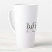 Monogrammed Moderne Handschrifsnaam Initialen Latte Mok (Linkerhoek)