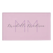 Monogrammed Moderne Handschrifsnaam Initialen Naambadge (Voorkant)