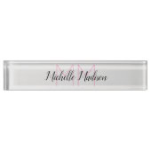 Monogrammed Moderne Handschrifsnaam Initialen Naambordje (Voorkant)