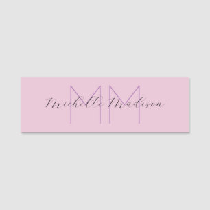 Monogrammed Moderne Handschrifsnaam Initialen Naamplaatje