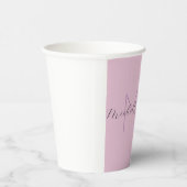 Monogrammed Moderne Handschrifsnaam Initialen Papieren Bekers (Rechts)